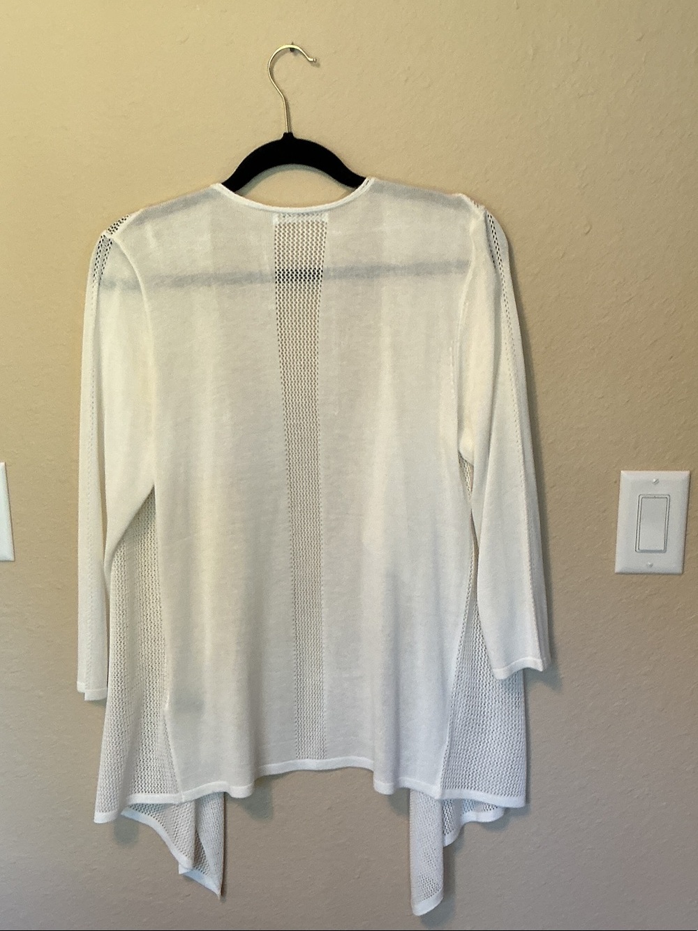 august silk White Sheer Open-Front Cardigan - Picture 4 of 4